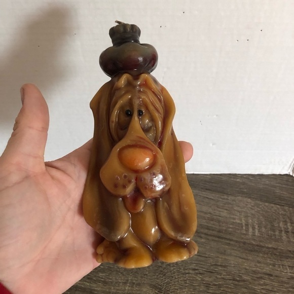 Vtg 1970s Sad Basset Hound Dog  Candle - Picture 3 of 10